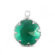 Hanger van Crystal Glass 13mm Classic green-silver